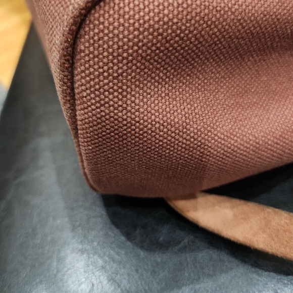 Hermes Herbag Backpack 2 Bags In 1 Brown Canvas And Leather Backpack/Handbag - Picture 12 of 16